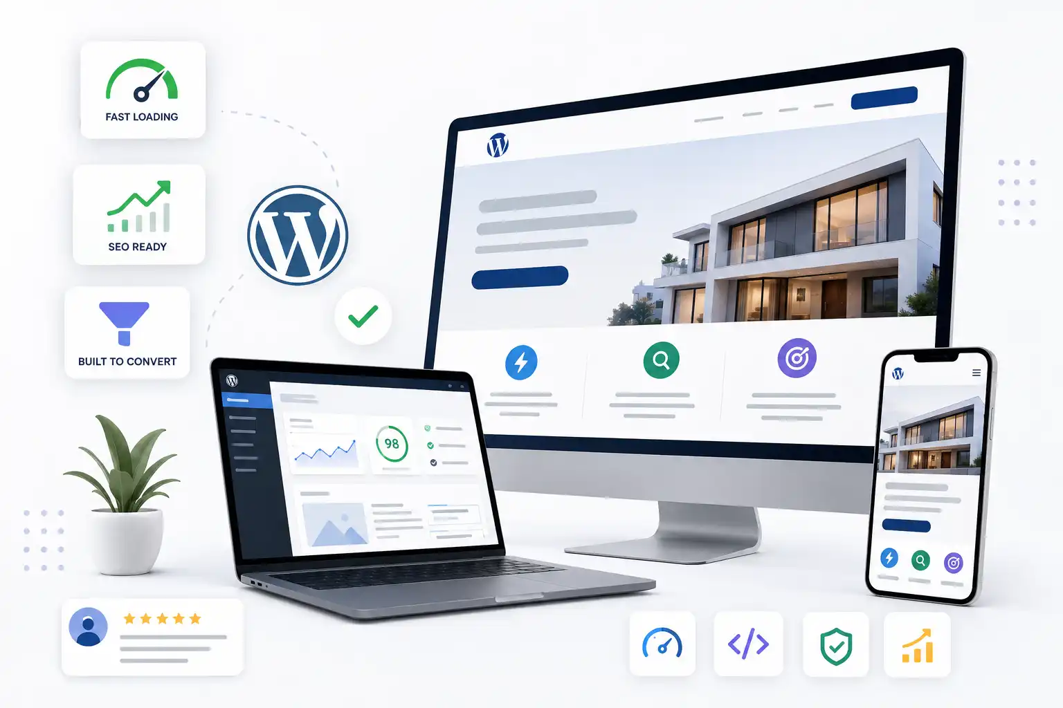 Custom WordPress website design example