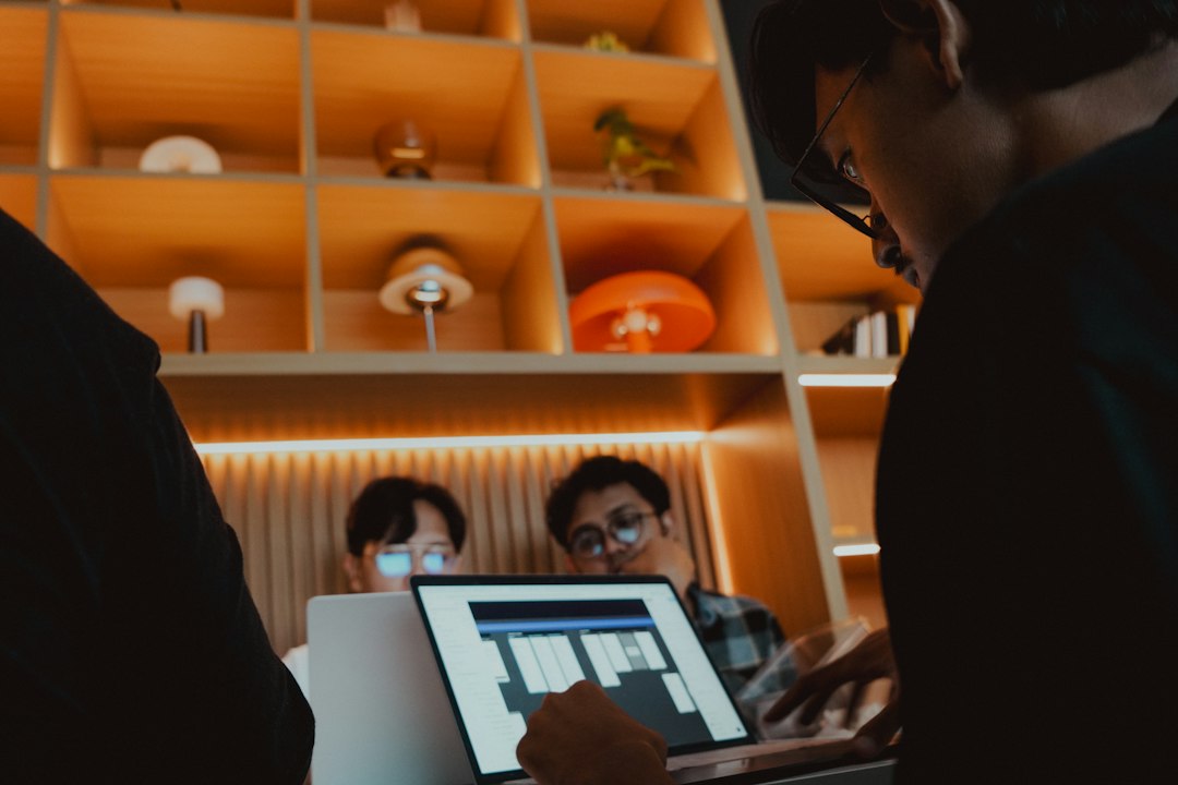 Creative designers collaborating in a modern studio